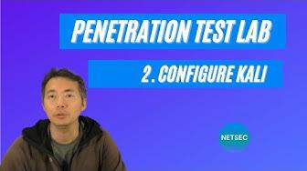 'Video thumbnail for Kali Pen Test Lab - 2. Kali Linux Setup'