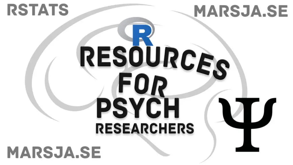R Resources for Psychology Researchers