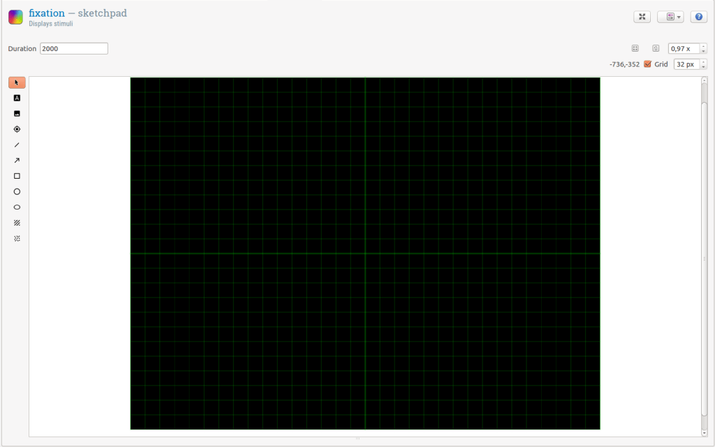 OpenSesame how-to - sketchpad duration for the fixation cross.