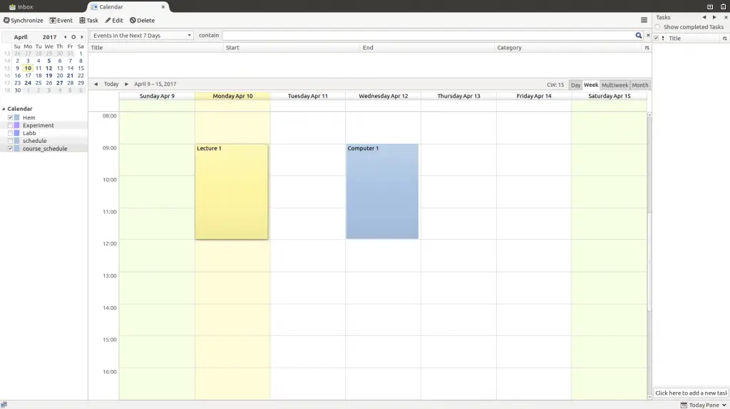 Python iCalendar .ics imported into lightning