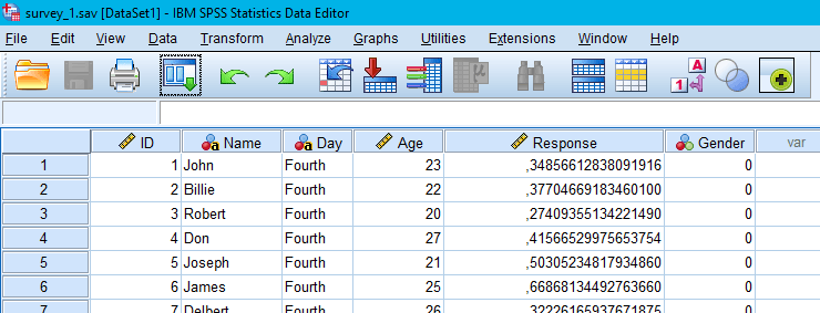 SPSS interface