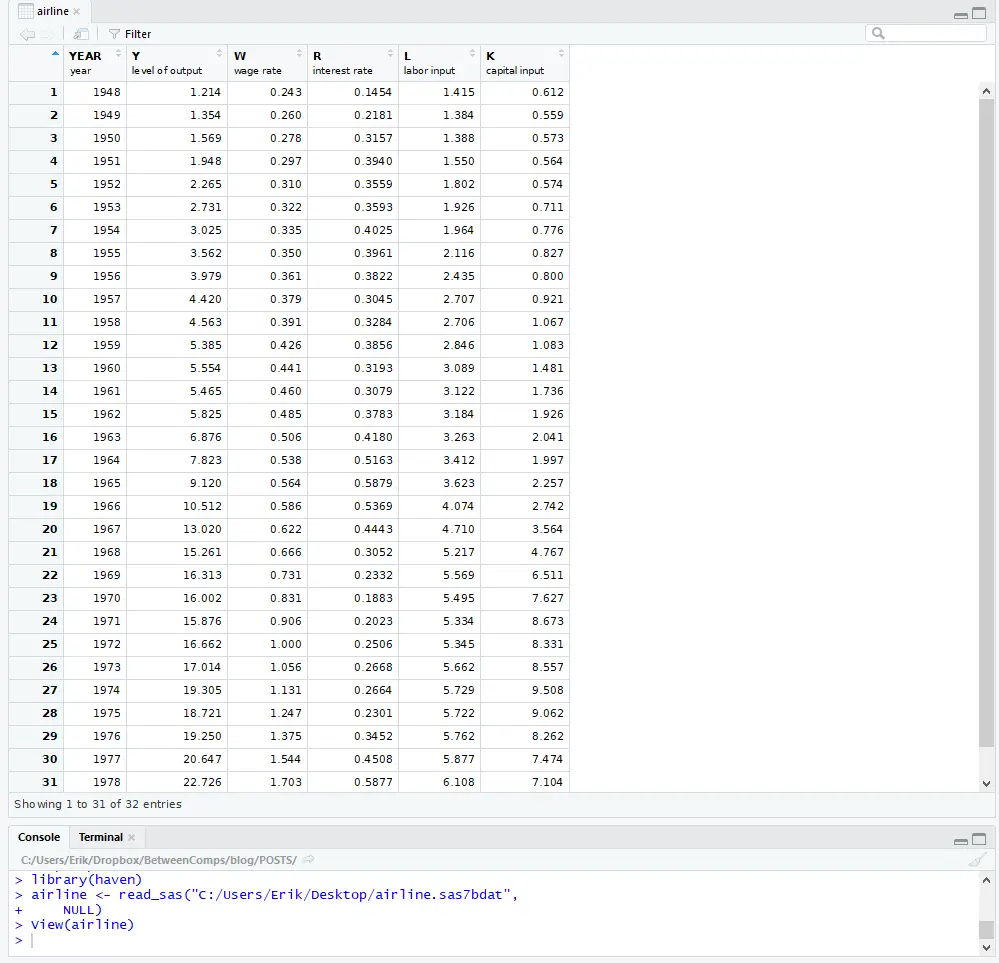 read sas file in R