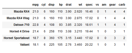 Describing a dataframe in R