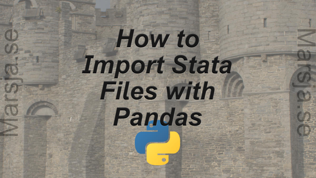 reading and writing stata files in Python using Pandas