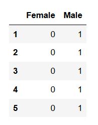 Two New Columns with Dummy Variables Created in Python