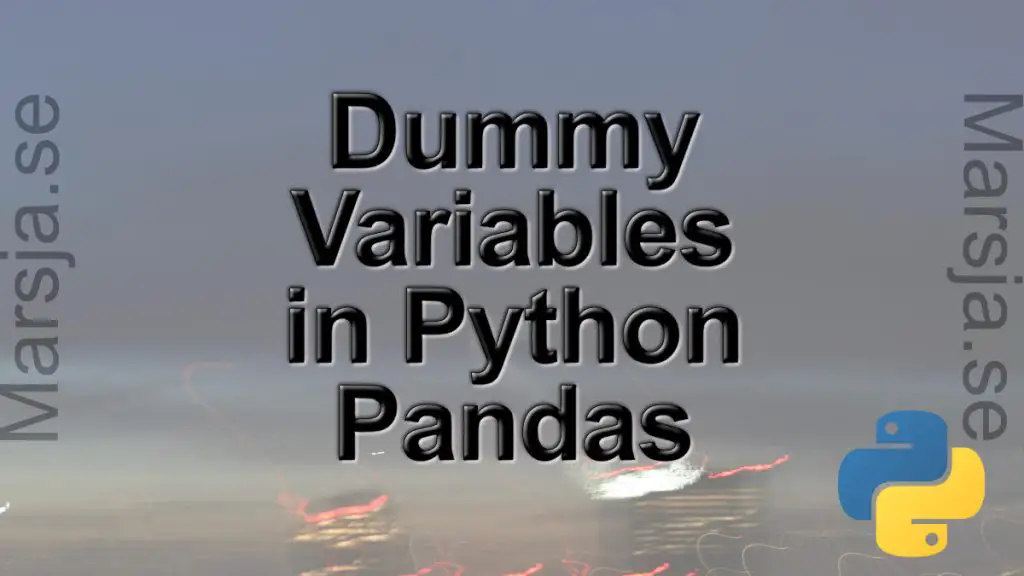 Creating dummy variables in Python get_dummies() Pandas