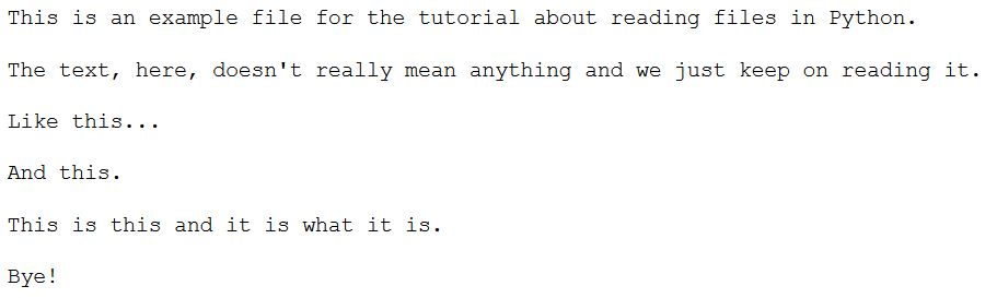 how to read a file in Python - line by line