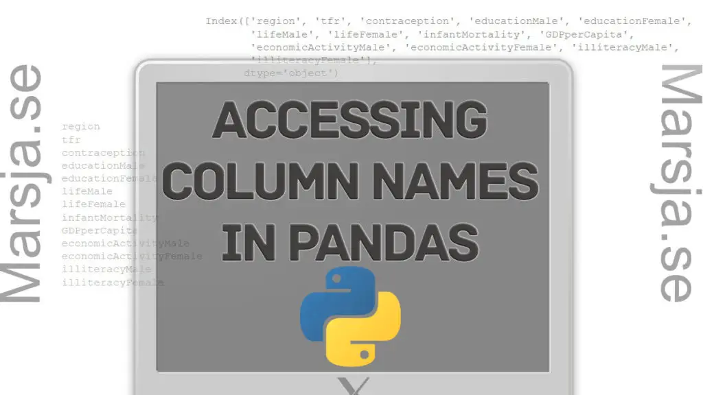 get pandas column names