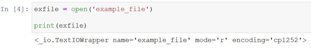 Simple example of how to read a file in Python