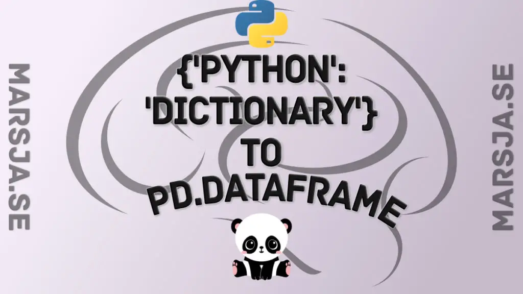 how to make a dataframe from python dictionary