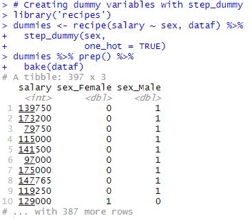 dummy coding in R