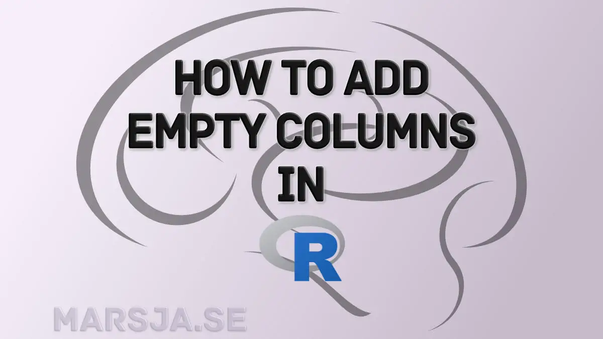 How do I add an empty column in R?