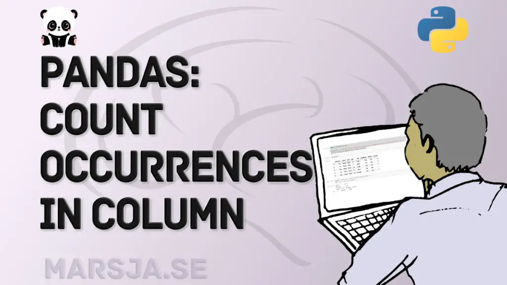 count unique values in pandas column occurrences