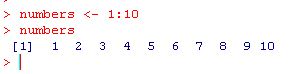 number sequences in R generated as a vector