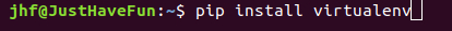 install python package virtualenv