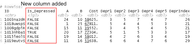 boolean column added based on other column