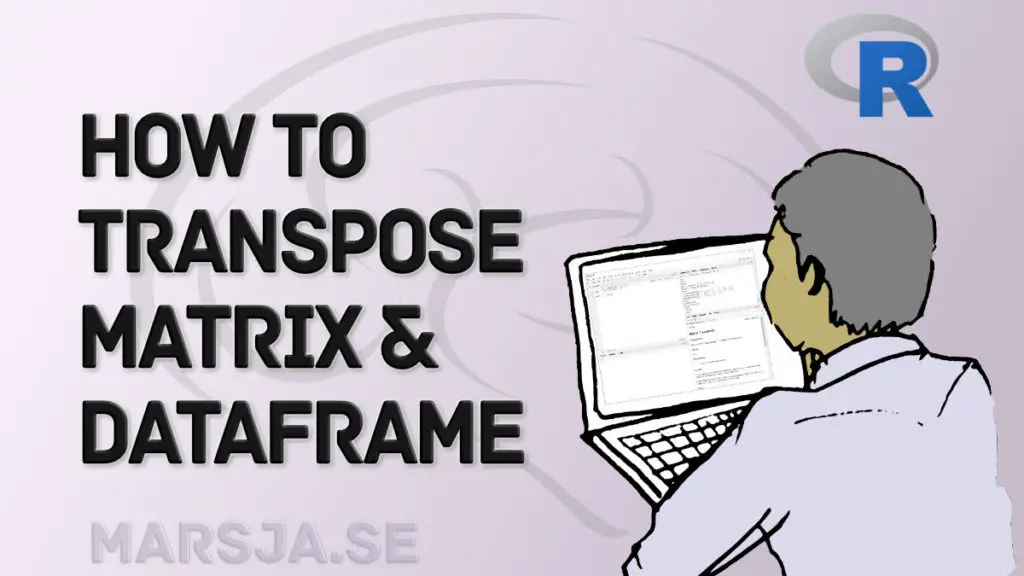 transpose matrix in R