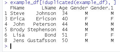 r remove duplicate rows