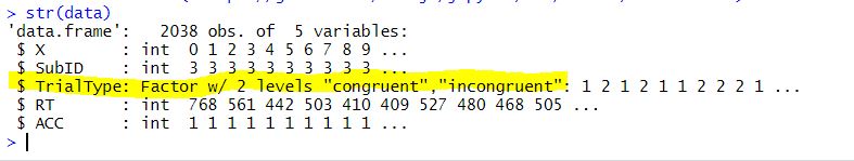 Information about data set with factors to rename