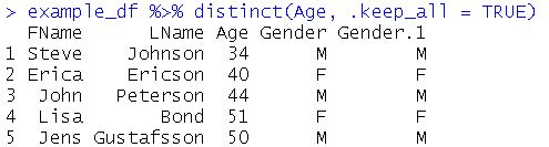 dplyr delete duplicate rows