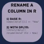Rename Column in R