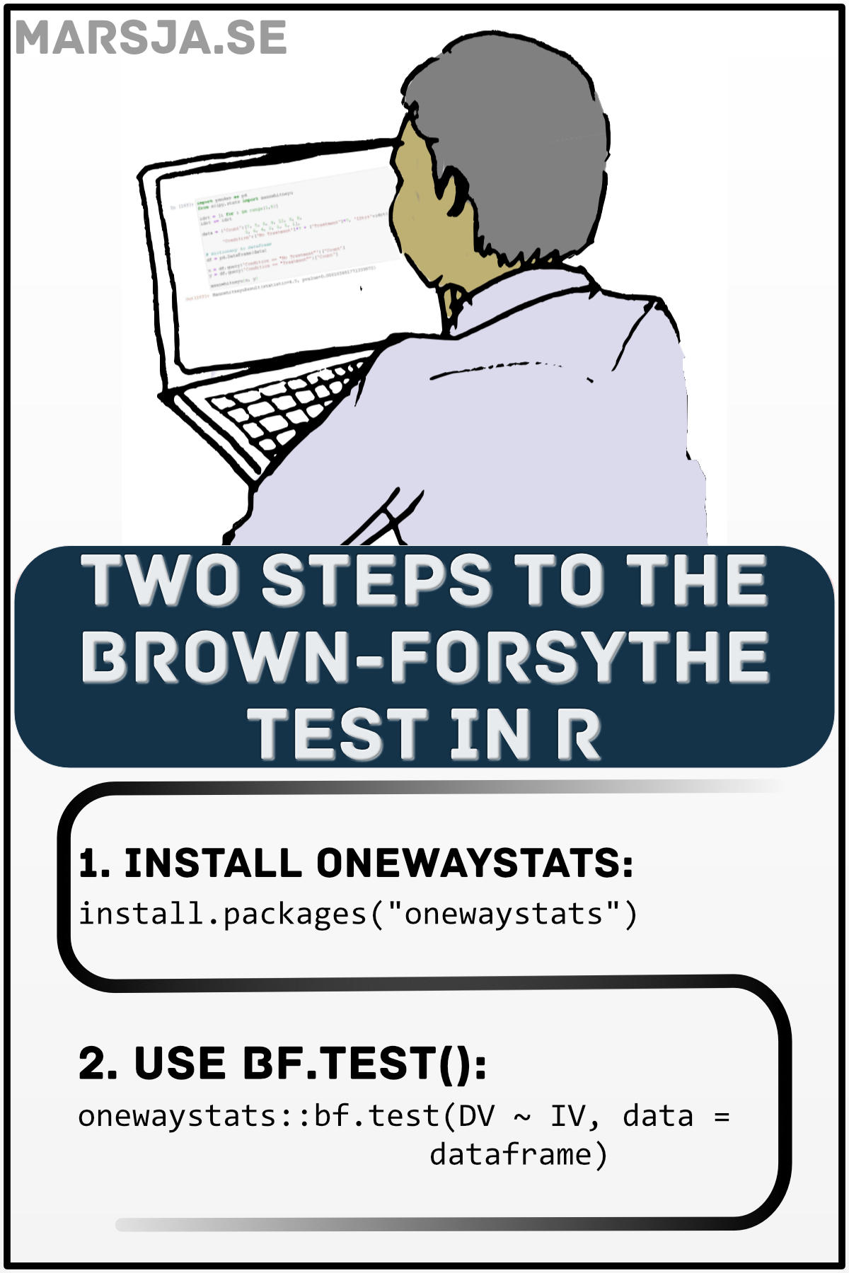 brown forsythe test in R: two steps