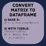 how to convert a matrix to a dataframe
