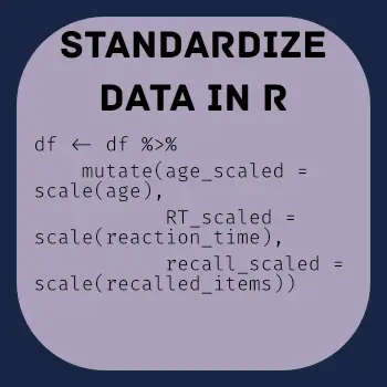 how do I standardize data in R?