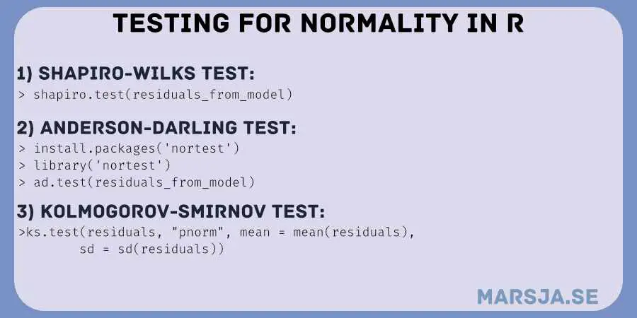 testing for normality in r
