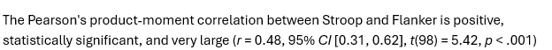 Reporting apa 7 style correlations using R