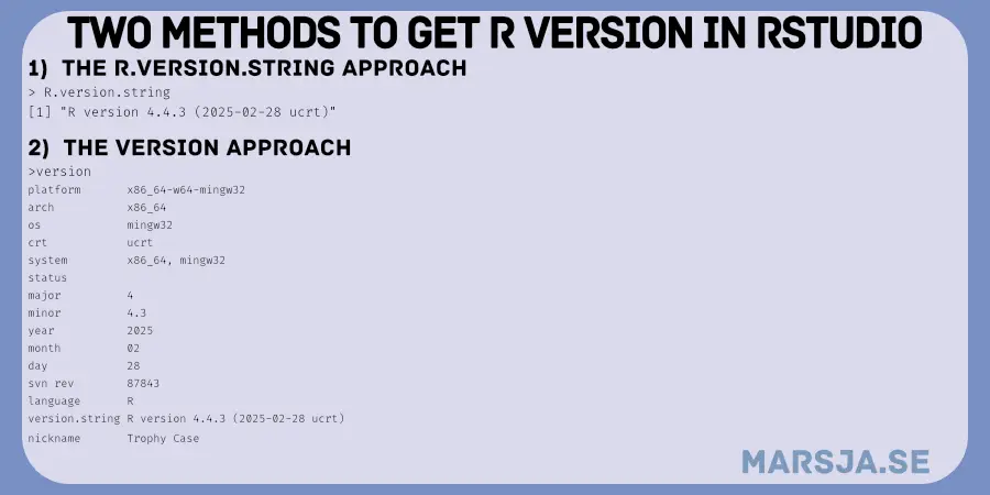 get r version