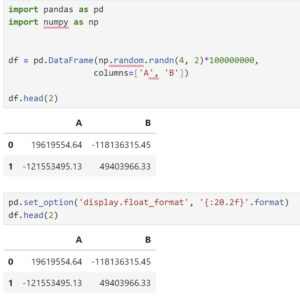 pandas supress scientific notation