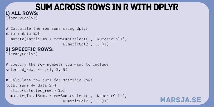 sum rows in r