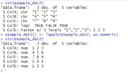 converting all columns to numeric in R