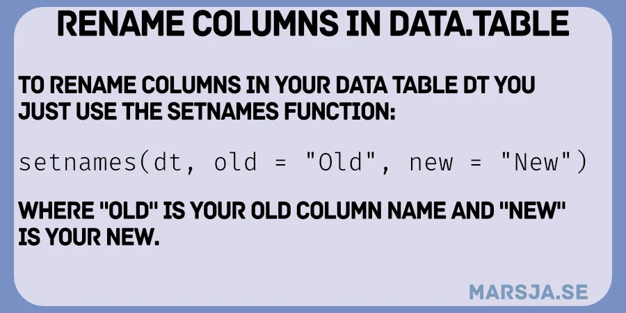rename columns in data.table