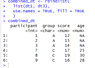 merge two data tables in R